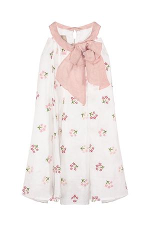 Abito in lino bianco LA STUPENDERIA KIDS | 2TJAB90I18.